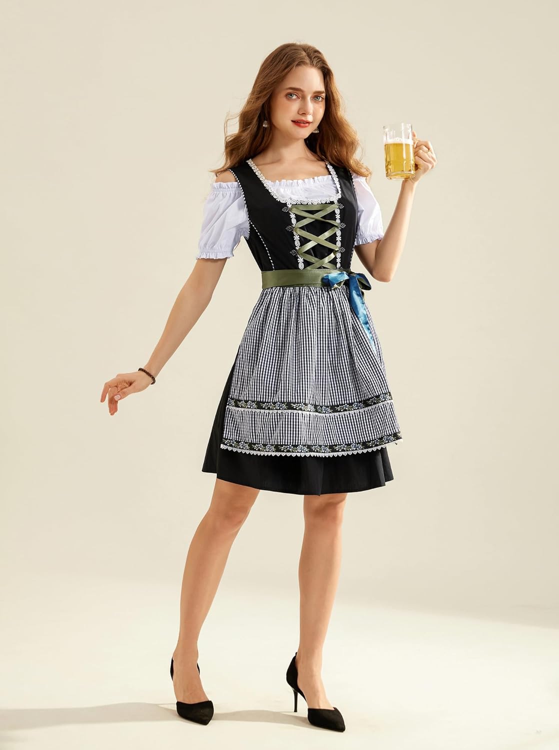 Scarlet Darkness Women's German Dirndl Dress Costumes 3 Pieces for Oktoberfest Carnival - Image 4