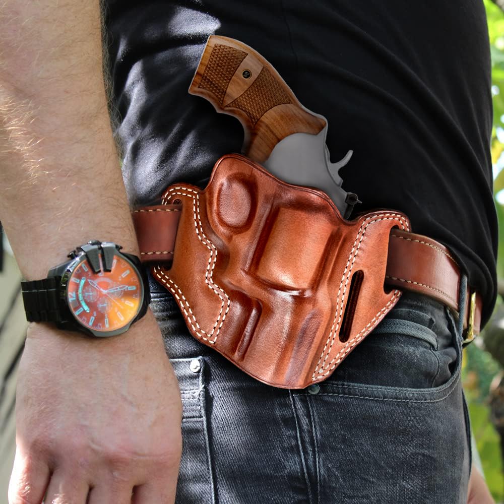 Amazon.com : Masc Premium Leather OWB Pancake Holster Fits