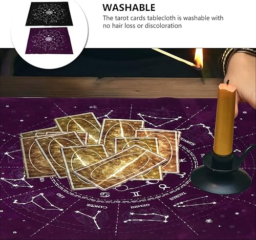 Miniatura 8 de Mantel de tela para cartas de tarot de altar de 12 constelaciones, mantel de astrología, tarot, adivinación, tarjetas, mantel de mesa, tapiz,