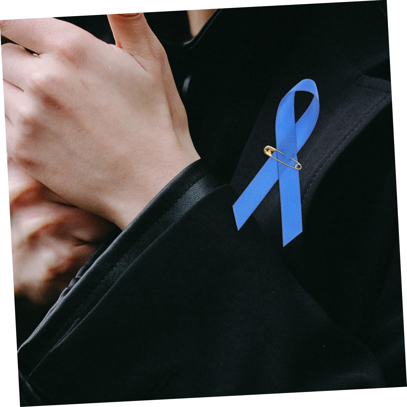 jojofuny 400 Piezas Broche De Caridad Pasador De Cinta Pequeño Pasador De Cinta Azul Pin De Solapa De Cinta Morada Insignia De Broche De Pecho Broche De Cinta Benéfica Paño Apliques Único