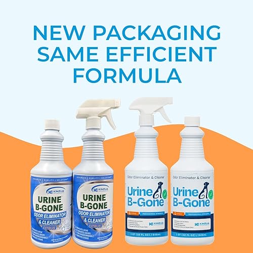 Miniatura 50 de KINZUA ENVIRONMENTAL Orine B-Gone, eliminador profesional de olores enzimáticos y removedor de manchas de mascotas, limpiador de orina para humanos
