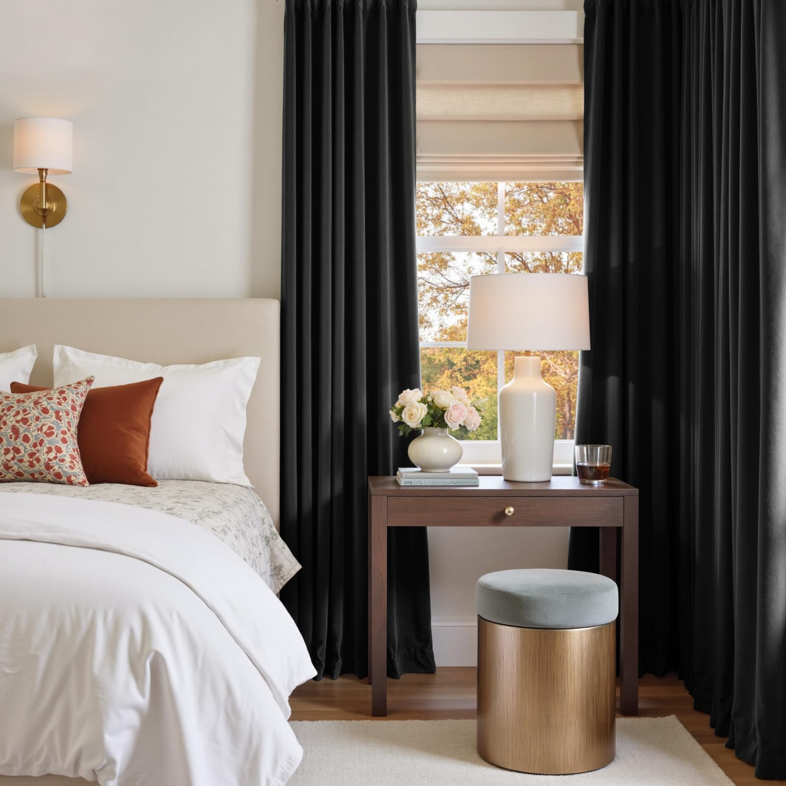 Amazon.co.jp: Lazzzy ベルベット遮光カーテン 断熱ルームウィンドウ