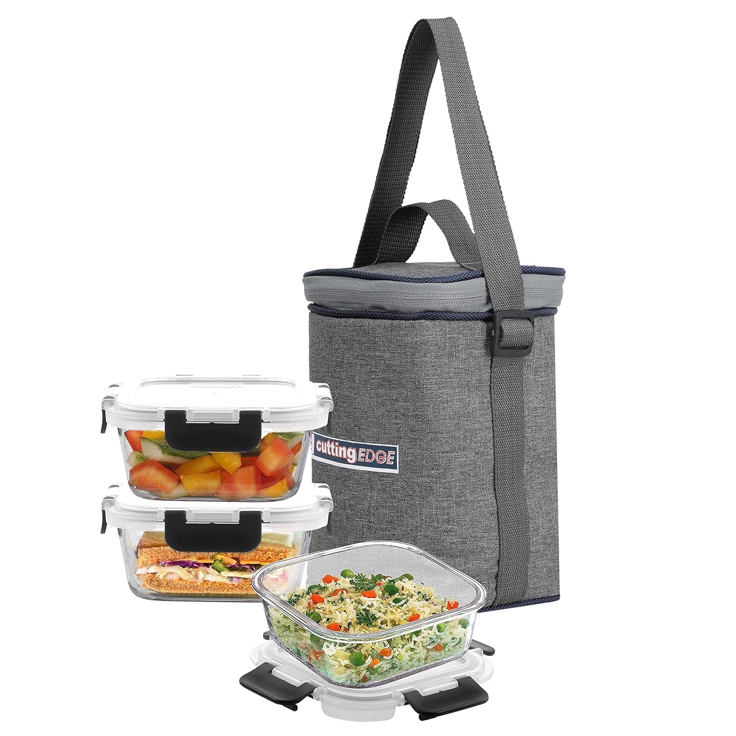 Glass Lunch Boxes - Leakproof & Airtight (Set of 2) -13 Glass Lunch Boxes - Leakproof & Airtight (Set of 2) -13