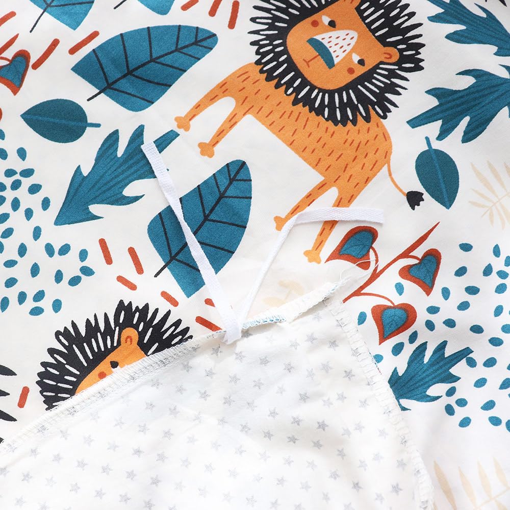 Juego de ropa de cama de cuna 100% algodón para niños y niñas, ropa de cama de bebé de 3 piezas, incluye funda de edredón, sábana bajera, funda de almohada, decoración de guardería, sin relleno