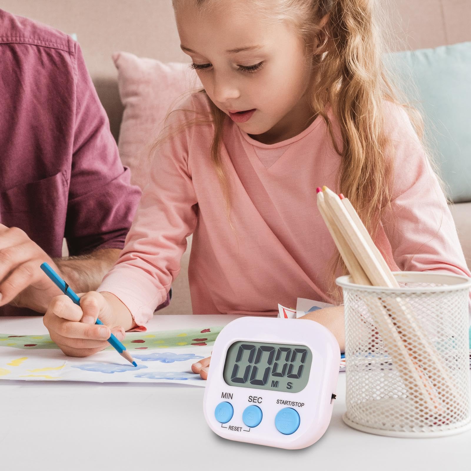 YdseozOA 2 Timer Digitale Con Allarme Forte, Timer Digitale Da Cucina, Timer Da Cucina Con Supporto Magnetico E Interruttore On/off, Allarme Per