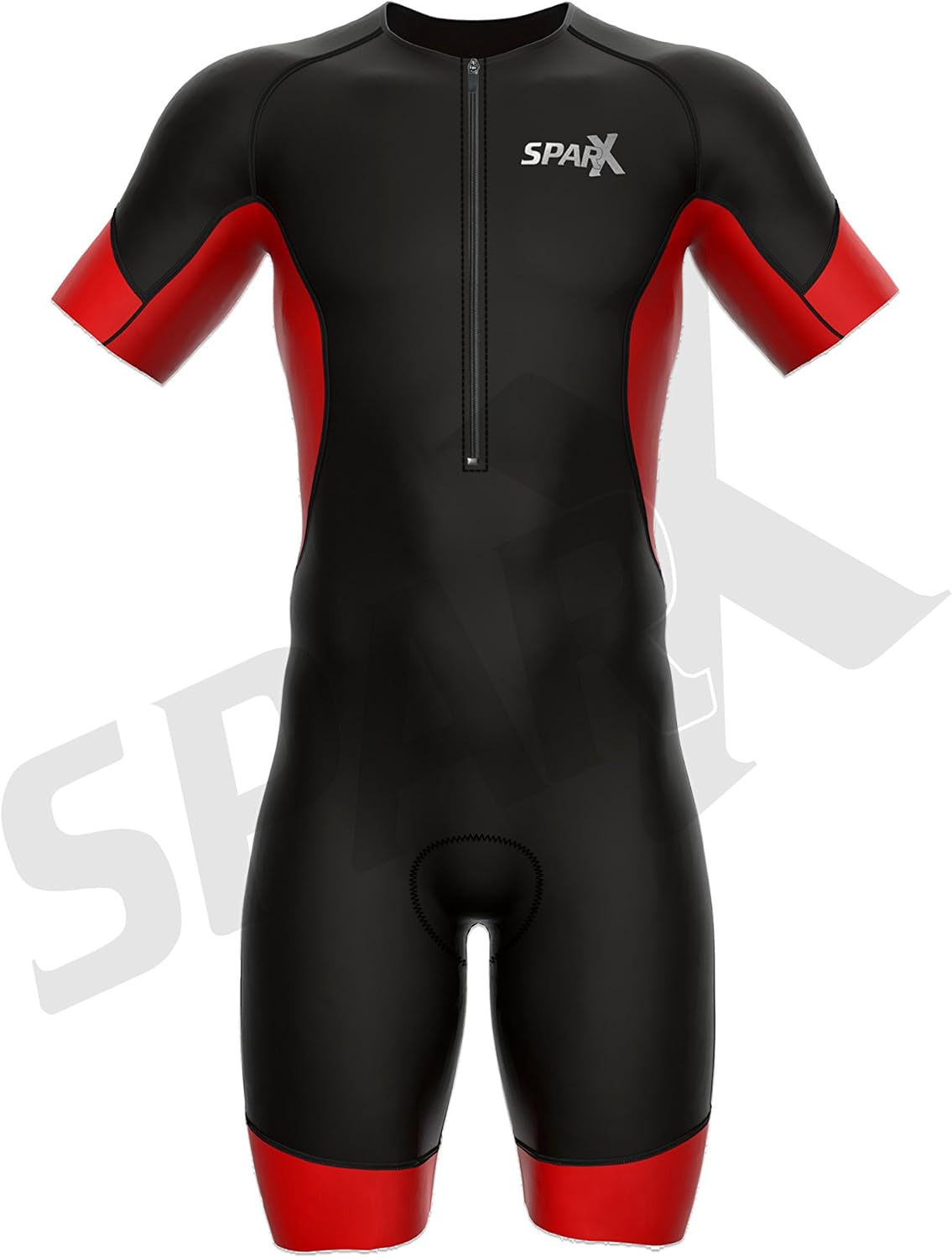 Sparx Men's Elite Sleeved Triathlon Suit Short Sleeve Trisuit SpeedSuit Skinsuit Swim-Bike-Run