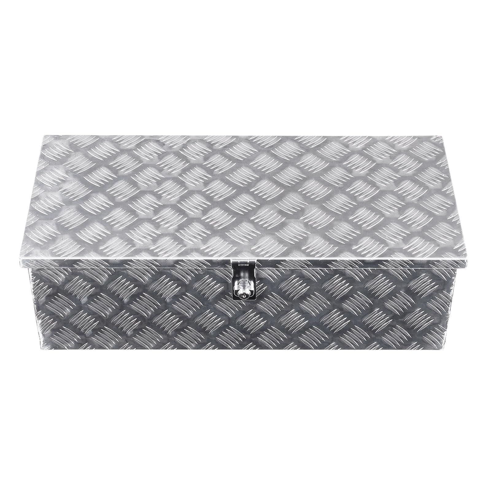 VEVOR Cassetta Portautensili Struttura in Alluminio per Cassone di Camion, con Maniglia Laterale e Chiavi di Blocco, Organizzatore per Rimorchi, Camper, 76,2 x 330,2 x 243,84 mm, Argento