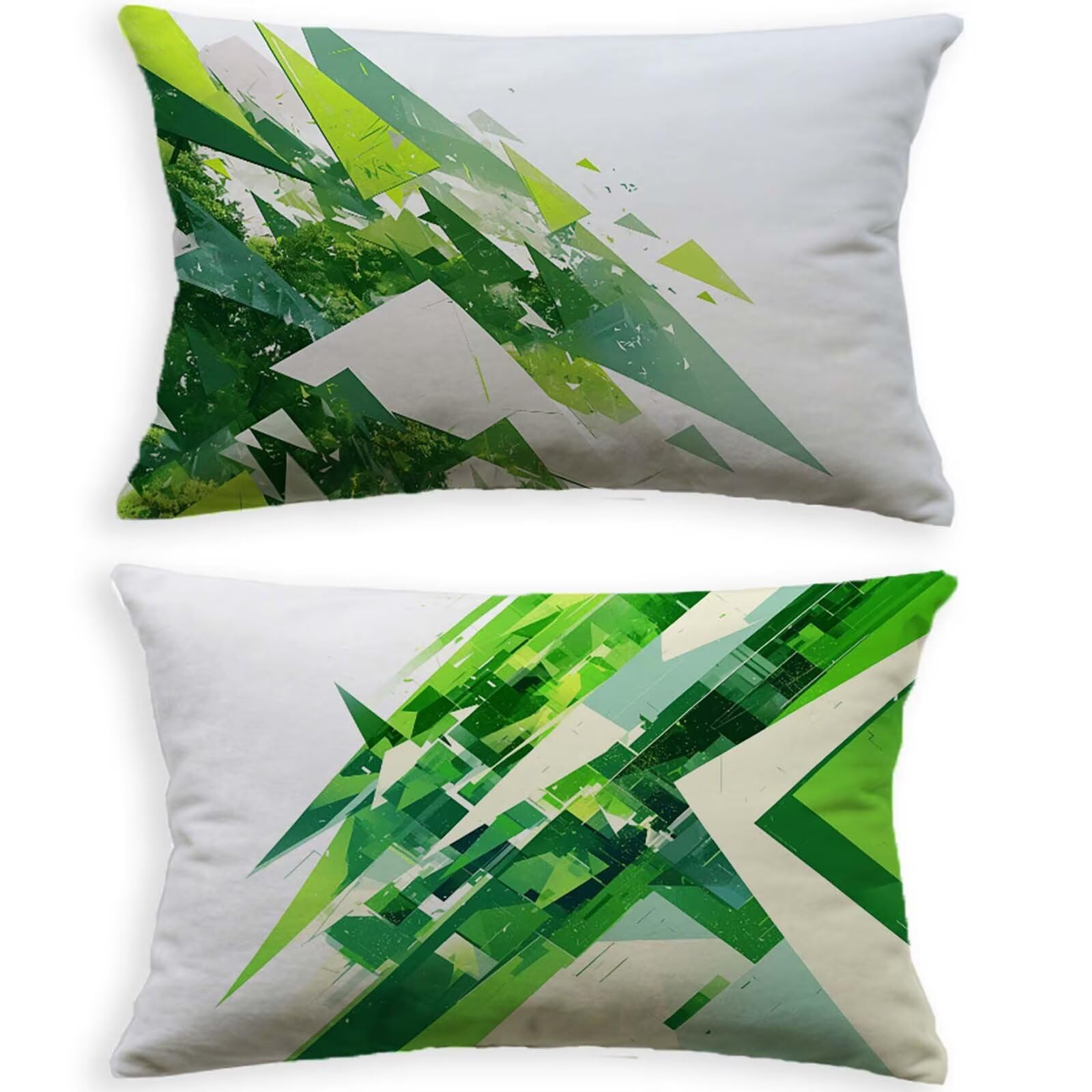 Housses de coussin extérieur blanc anti-UV et déperlantes en lin 60x90