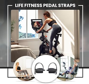 True Fitness H.F Exchange Right & Left Foot Pedal Pair Set Black | Recumbent Exercise Bike Pedals with Adjustable Straps | 1/2 Spindle Thread Size | Works 750R TR750