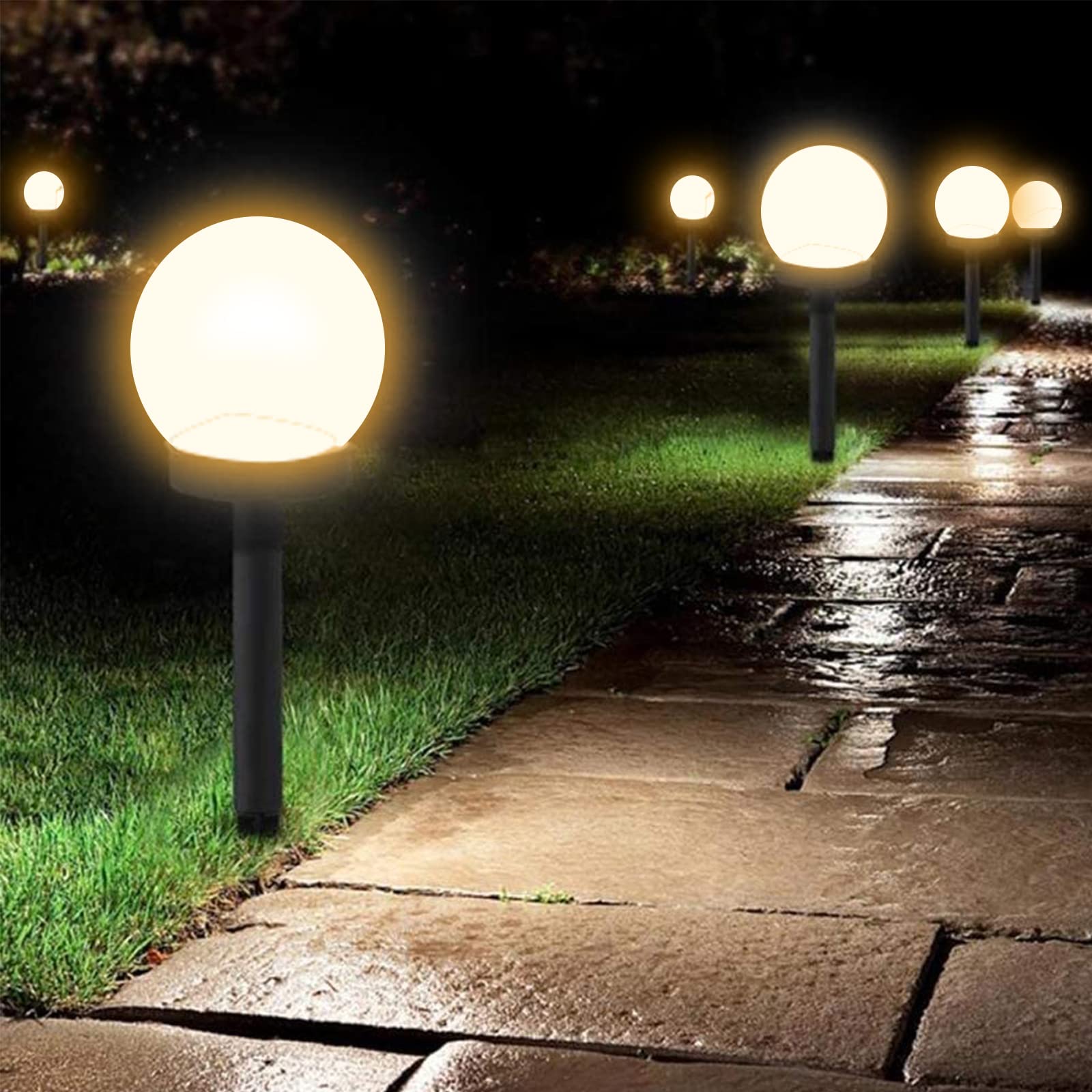 Luces Solares MALUX 3uds: Bolas LED Con Mando, 8 Colores E IP67 | Iluminación Automática Para Jardín Y Patio
