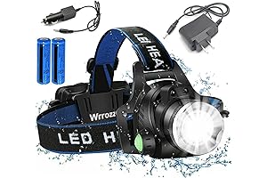 Wrrozz Rechargeable Tactical Headlamp with Unparalleled Brightness
