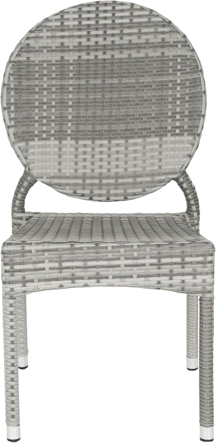 Safavieh Safavieh Home Collection Valdez Indoor/Outdoor Stacking Side Chair, Set of 2, Grey