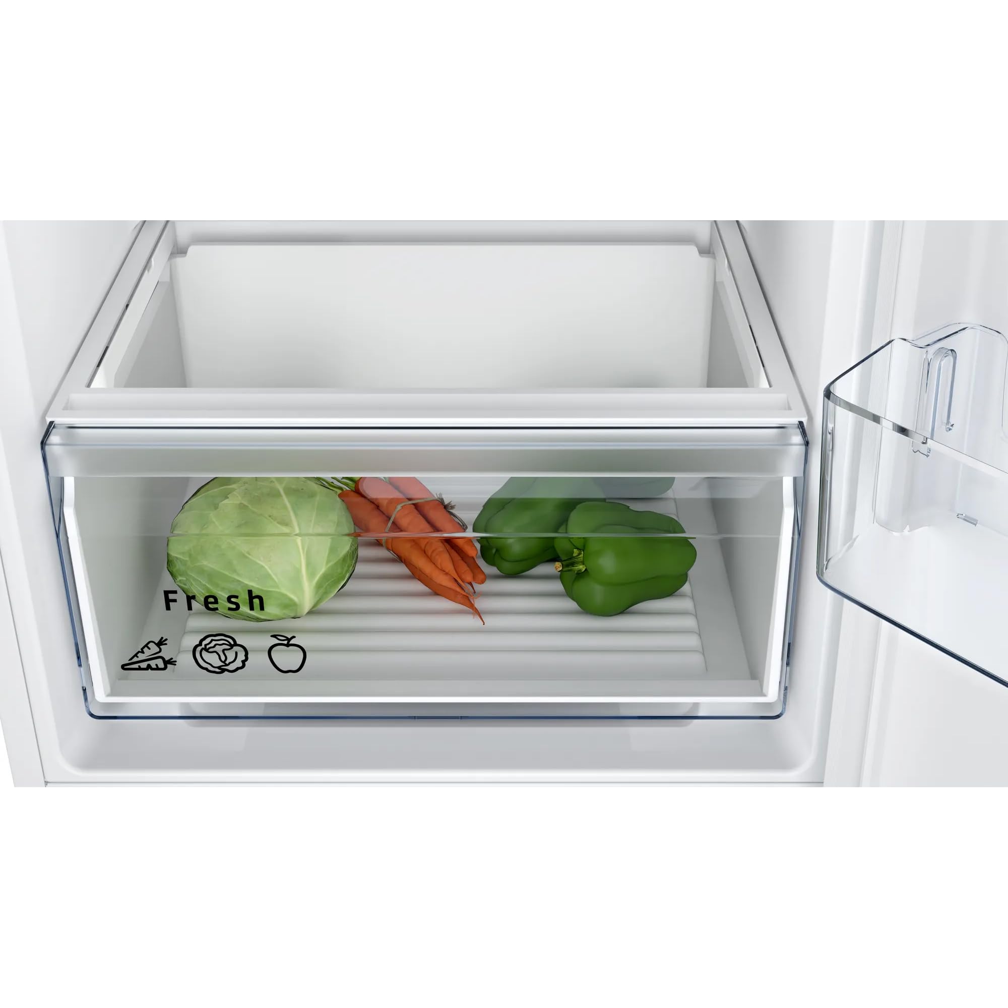 Balay - Frigorífico Combi Integrable, Puerta Deslizante, NoFrost, Cajón Fresh, 260 litros, 3KIE712F