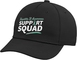 Jade Ribbon Support Squad for Hepatitis B Awareness Adjustable Baseball Hat