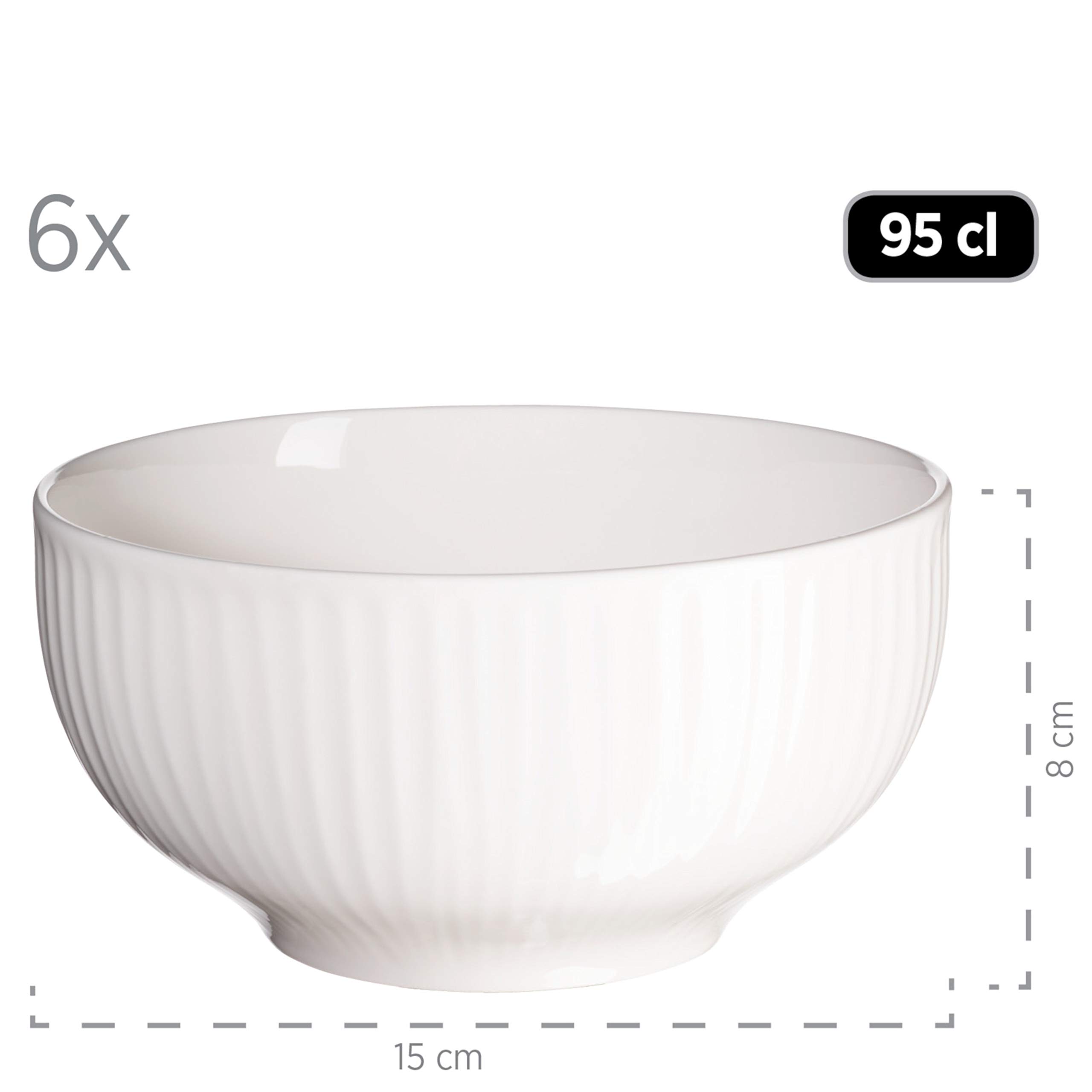 MÄSER Dalia - Set da colazione in porcellana, 18, colore: Bianco