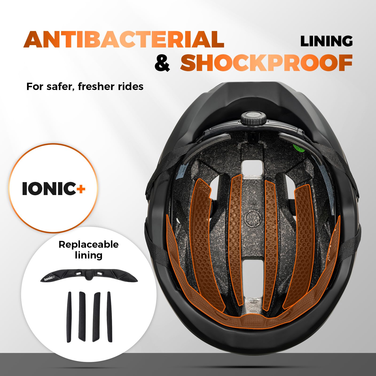 ROCKBROS Casco da Bici Uomo Donna, Casco da Ciclismo con Pannelli Laterali in Carbonio, con Protezione Antiurto 3D Grid, Ventilazione 21 Fori, Chiusura Magnetica, Regolabile 54-60 cm