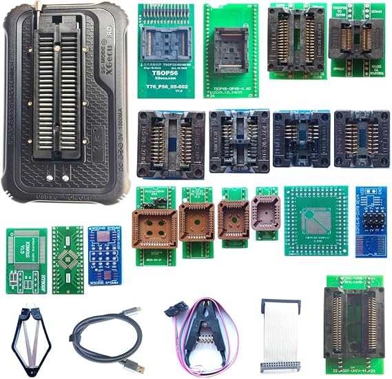 XGecu T76 Programmer 18 Adapters T56 Tl866ii T48 Programmer Replacement Support Eprom ISP IC Chip PIC NAND Flash EMMC GALCPLD VGA BGA Socket