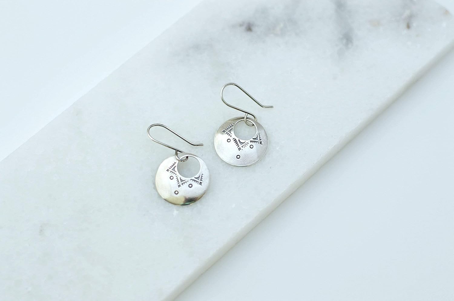 Sterling silver earrings for women boho jewelry with trendy design .925 jewelry gift for her