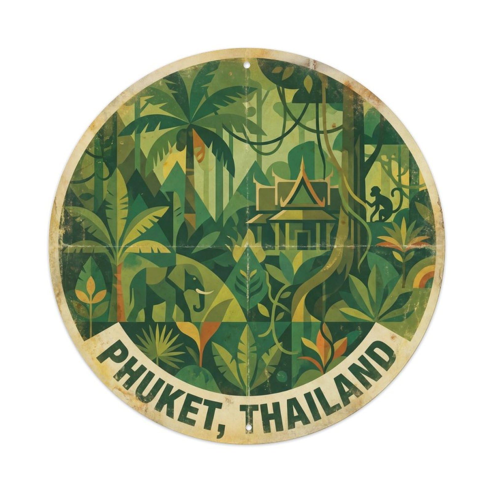 Phuket Tropical Rainforest Rice Terrace Island Ecology Metal Tin Sign