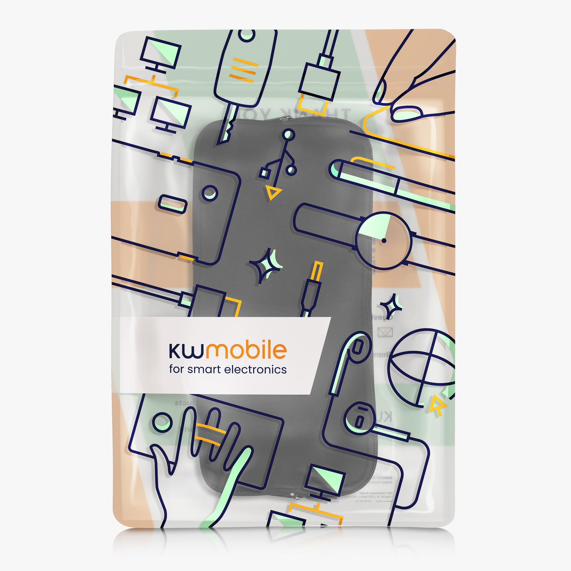 kwmobile Etui na bezprzewodową klawiaturę kompatybilne z Logitech Pop Icon Keys - Pokrowiec na klawiaturę do laptopa/komputera PC - Pokrowiec na klawiaturę komputerową - Czarny