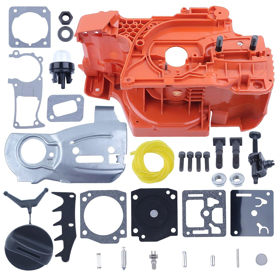 Części do kosiarki Zestaw uszczelek korby skrzyni korbowej Fit Husqvarna 350 340 345 silnik piły łańcuchowej część silnika pompa oleju COZver zestaw naprawczy gaźnika 537172001