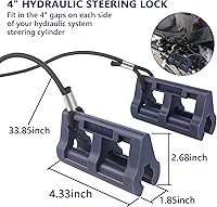 Vista 5 de Bloqueo de dirección hidráulico de parada de dirección de 4 pulgadas para remolque y transporte de motor fuera de borda, estabiliza el motor, evita