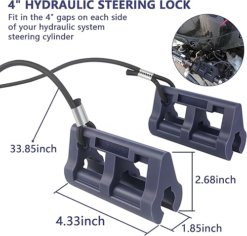 Miniatura 5 de Bloqueo de dirección hidráulico, bloqueo de dirección de motor fuera de borda de 4 pulgadas, protectores de popa para remolquetransporte de motor