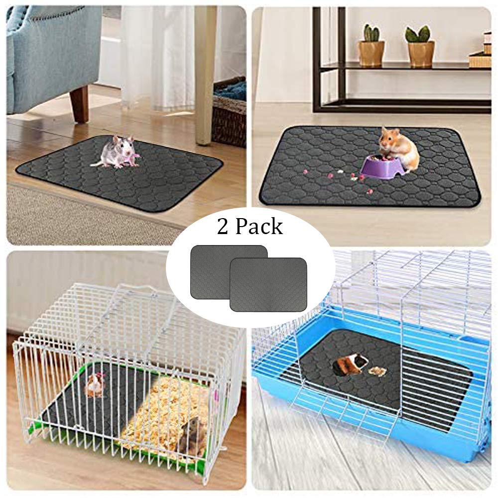 Meerschweinchen-Fleece-Käfigeinlagen, waschbar, wasserdicht, wiederverwendbar, für Hunde und Katzen, rutschfest, für kleine Tiere, 71,1 x 101,6 cm, Größe L, 2 Stück