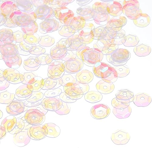 Vista 25 de MECCANIXITY Lentejuelas iridiscentes, 2400 unidades, para hacer joyas, manualidades, costura, color rosa