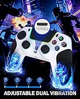 Vista 5 de SFGSUP Wireless Controller for PS5/PC/MAC/iOS/Android/Steam Deck, With Hall Effect Joystick&Trigger/8 RGB Lighting/Turbo/Dual