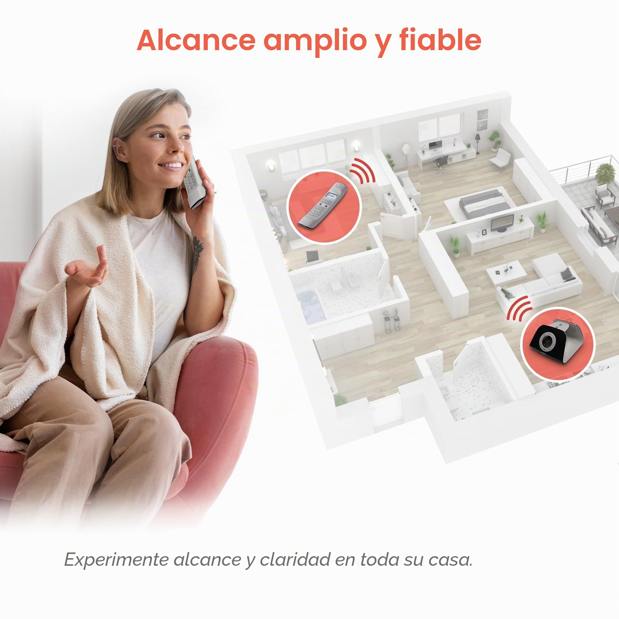 VTech LS135 Teléfono inalámbrico DECT de diseño retro con contestador automático digital, bloqueo de llamadas, función manos libres y rellamada, pantalla retroiluminada y teclado