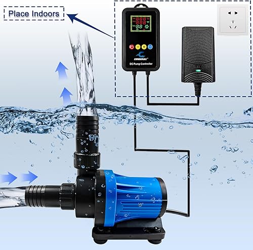 Miniatura 3 de CONQUERALL CHS-2500 Bomba sumergible de ahorro de energía de 15 W CC 24 V 660 GPH(US) 12.4 pies de ahorro de energía con 3 años de garantía para