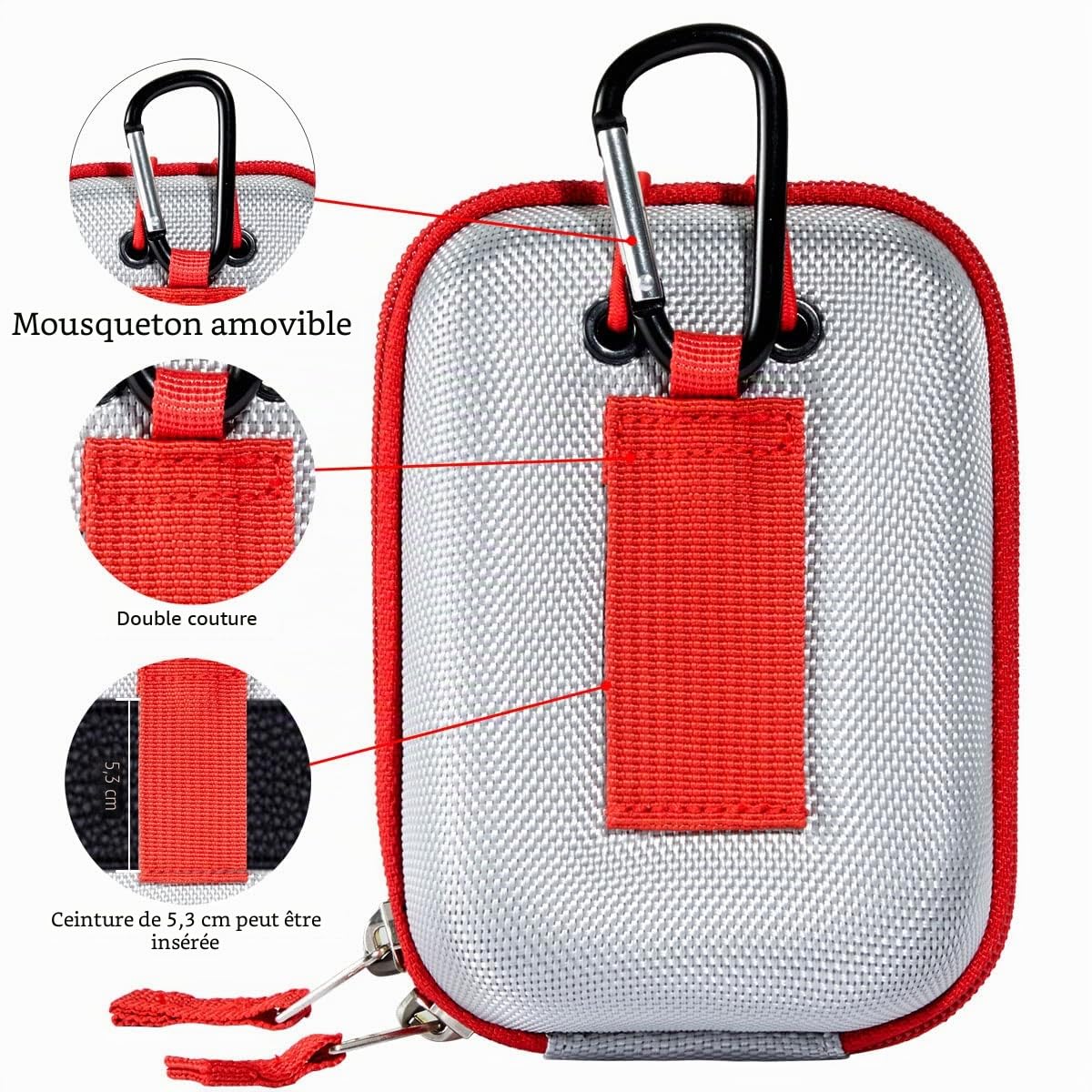 Étui de transport rigide en EVA pour télémètre de golf compatible avec Bushnel V2 V3 V4 V5 Pro X2 Pro XE ou autres télémètres