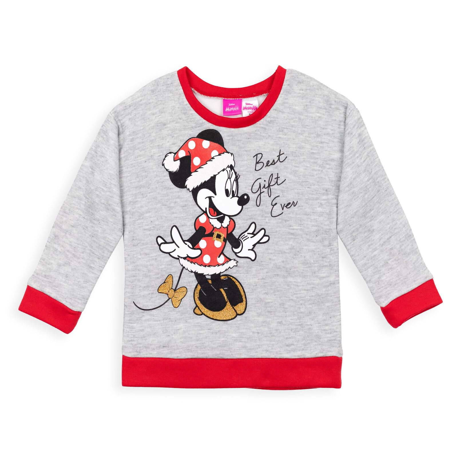 Disney Minnie Mouse zestaw bożonarodzeniowy z polaru z bluzą i legginsami, dla noworodków