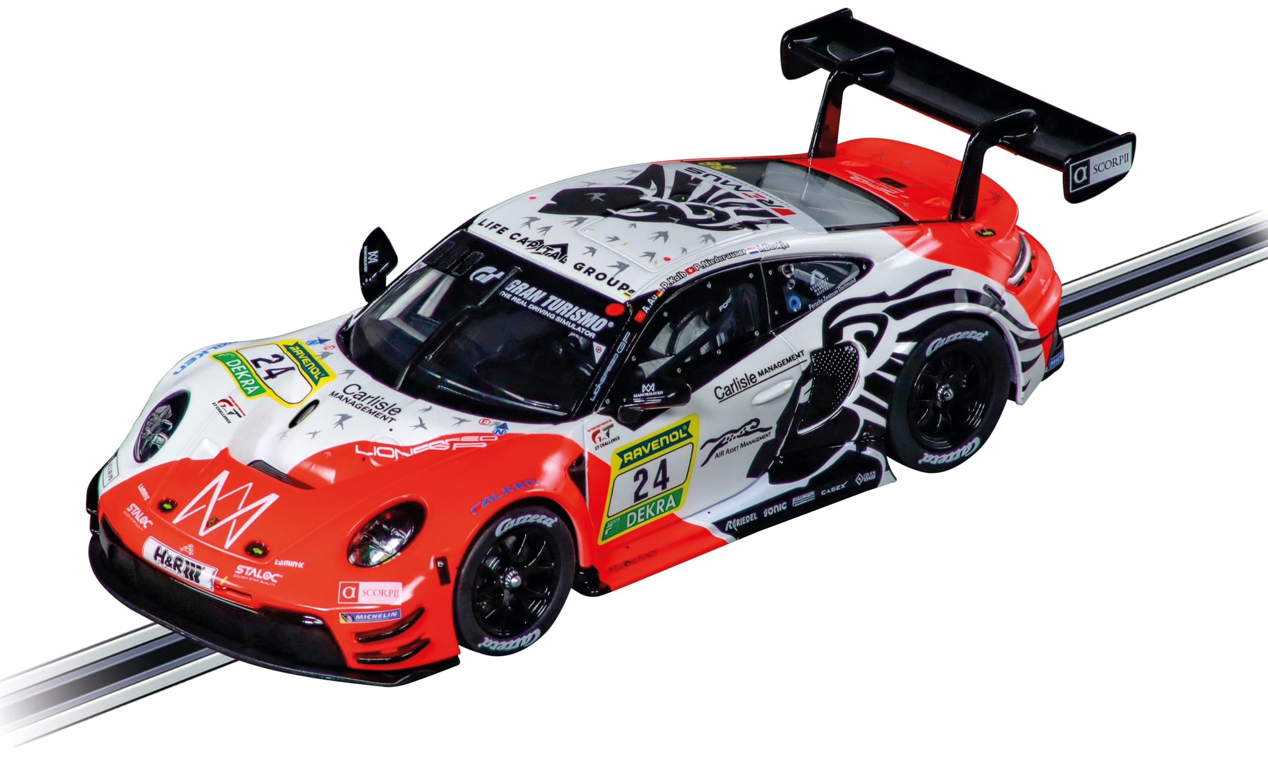 Amazon.com: Carrera 27821 Porsche 911 GT3 R Lionspeed GP, No.24 1