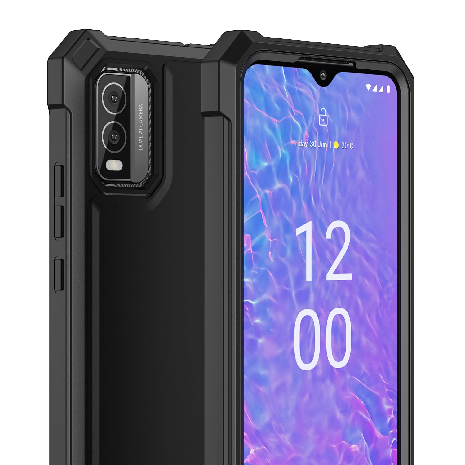 Amazon.com: Aulzaju for Nokia C210 Case with Screen Protector, Front Back  Full Body Heavy Duty Protection,Frosted PC Back Soft Silicone Military  Grade Shockproof Cover for Nokia C210 Black : Cell Phones &