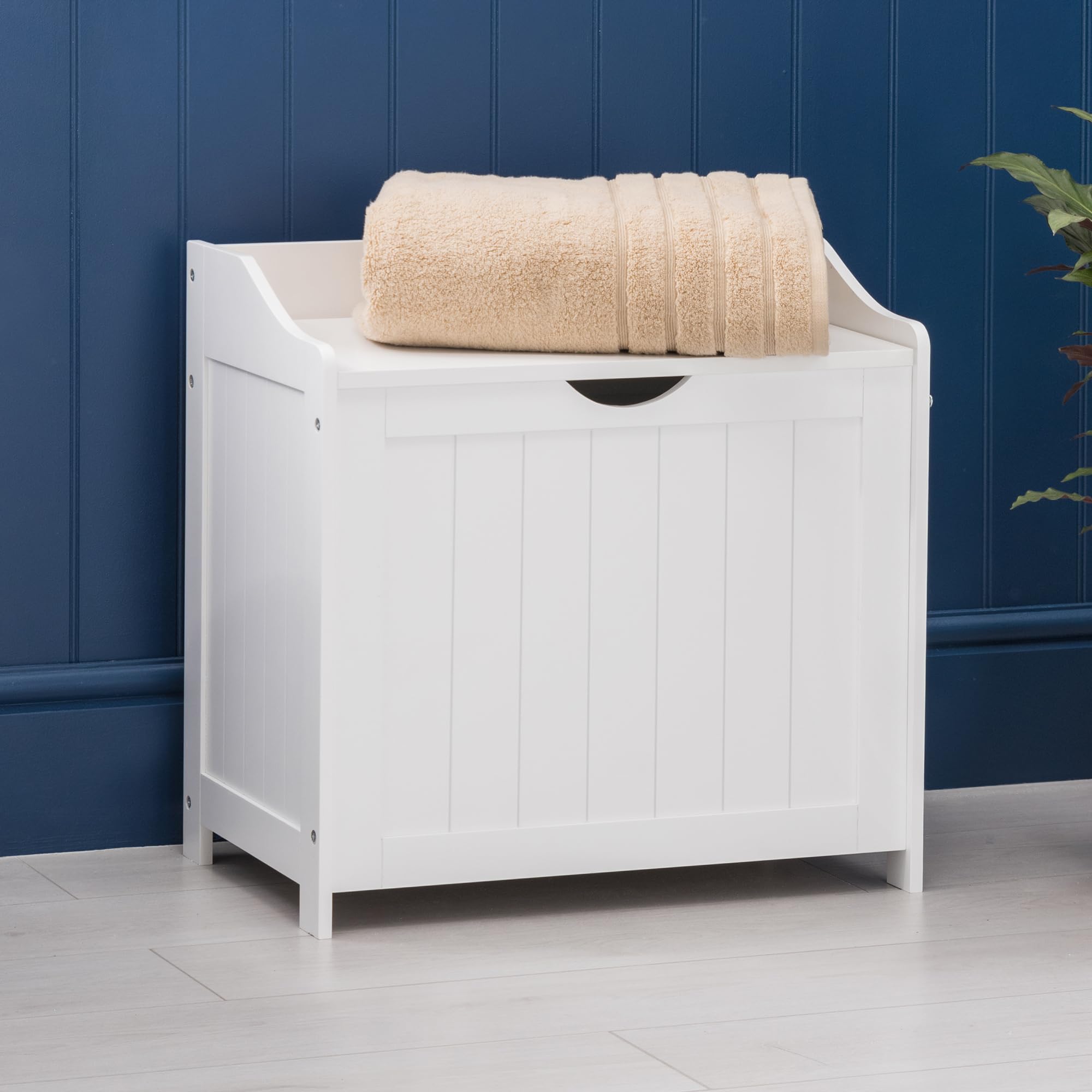 Christow White Clovelly Laundry Box With Lid