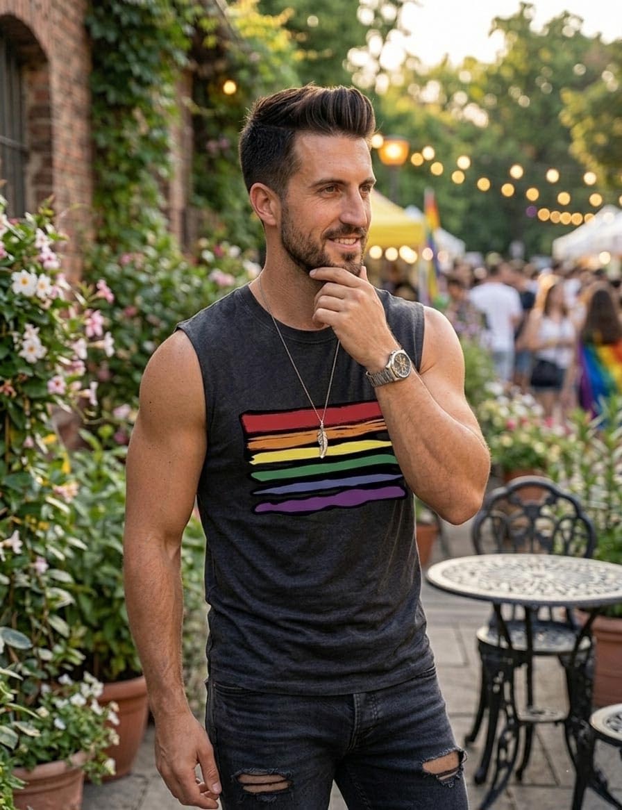 Men Pride LGBT Tank Tops Be You Love Wins Letter Print Shirt Graphic Gay Pride Sleeveless Shirt Tee