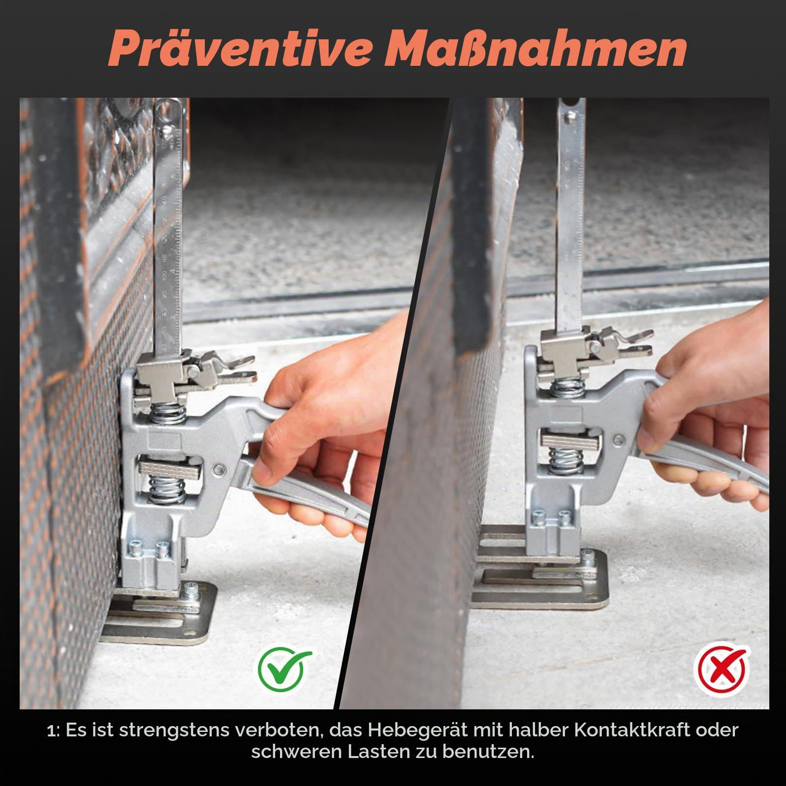 2 Stück Arbeitssparender Arm, 30cm Ganzmetall Hebewerkzeug 400kg Kapazität, Langsam und Schnell Hebefunktion, Möbelheber für Möbel, Türen, Board Heber, Gipskartonplatten