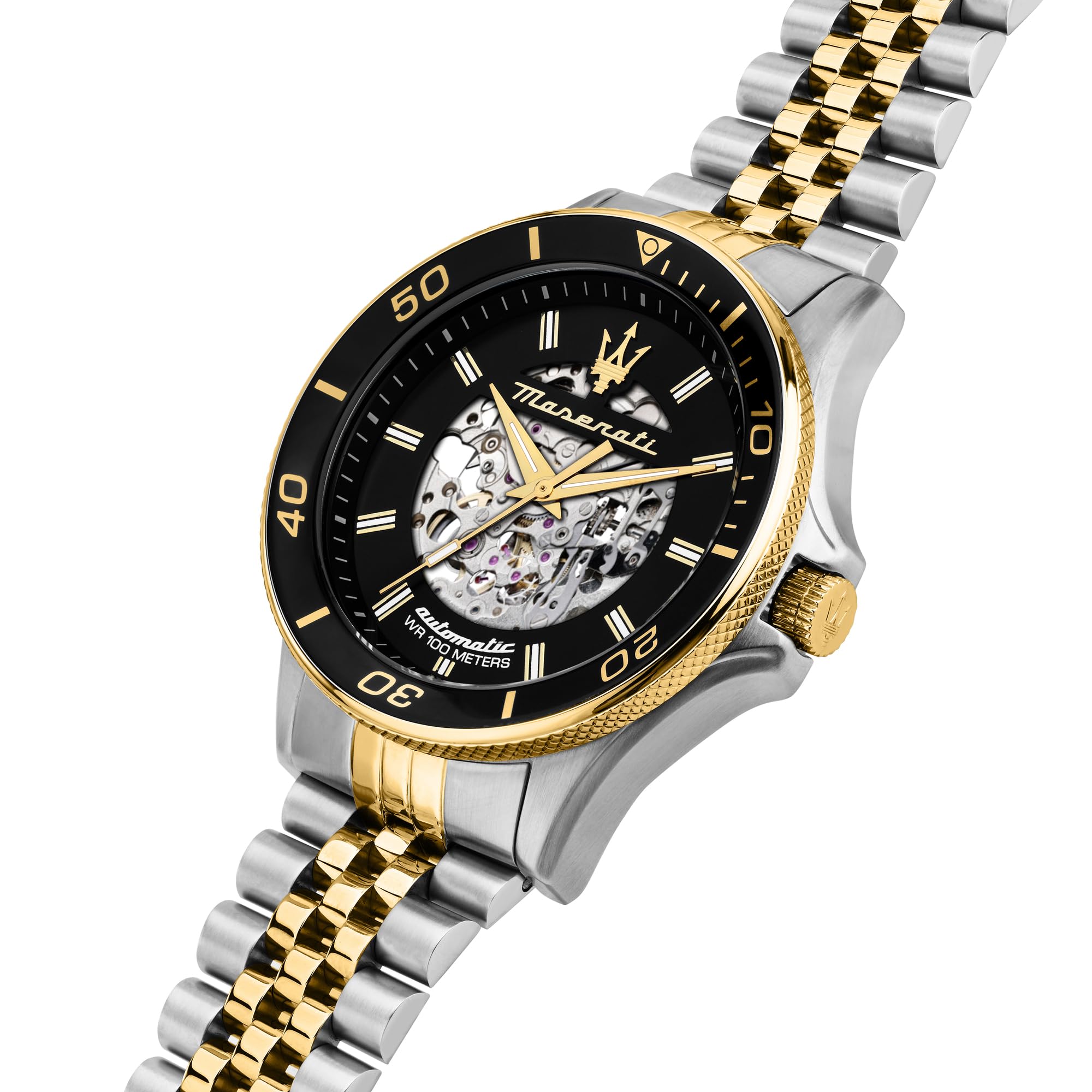 Maserati Reloj de Hombre, Automático, Analógico, Correa de Acero, Colección Sfida - R8823140010