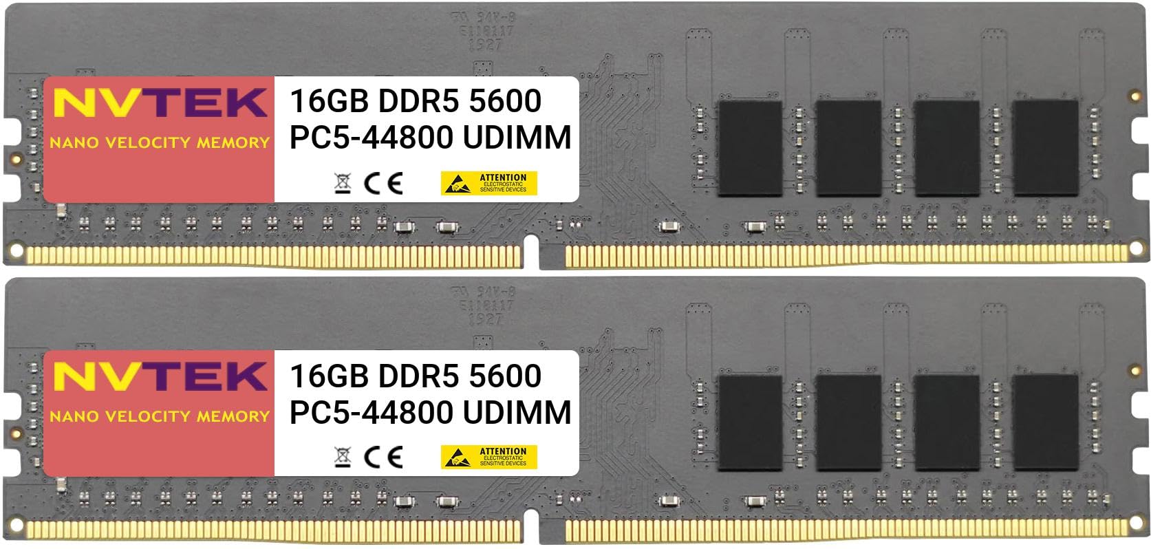 NVTEK 32GB (2X16GB) DDR5 5600MHZ PC5-44800 1Rx8 1.1V CL46 288-PIN