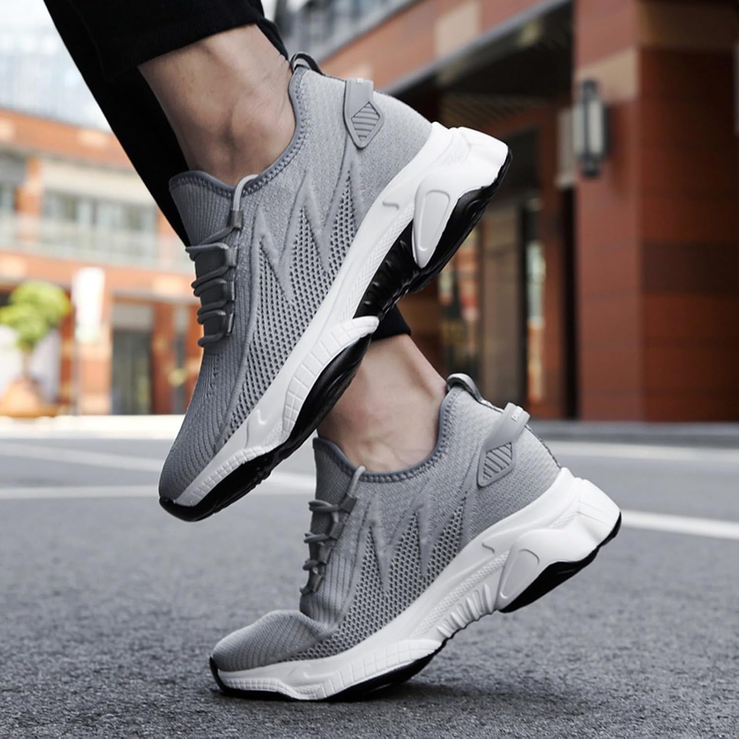 Elevate Shoes - Scarpe da ginnastica da uomo, 10 cm, invisibili, in rete, rialzo