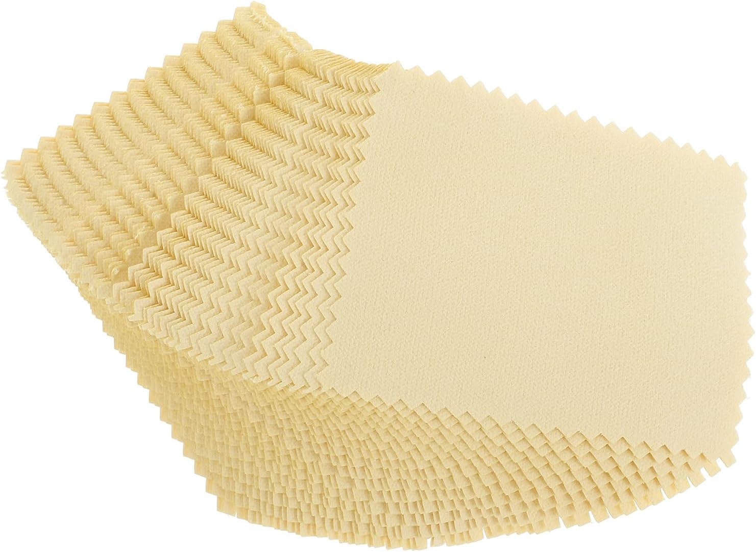 50Pcs Suede Silver Cleaning Cloths for Jewelry, Watches and Tarnish Care