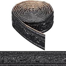 CRASPIRE 2.3mx4.5cm Self Adhesive Wallpaper Border Molding Peel and Stick Flexible Foam Trim Black Skirting Stickers 3D Sticky Decorative Wall Edging Foam Baseboard Border Wall Lines Hotel Decor
