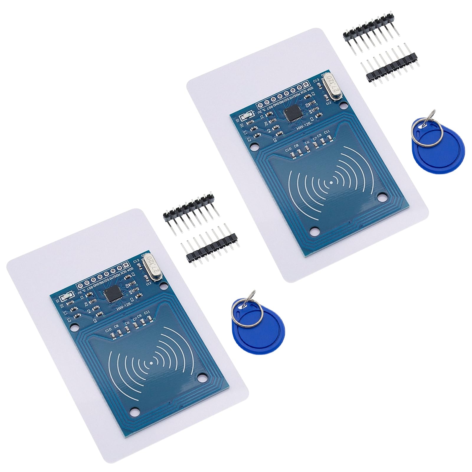 Kit RFID 2 Piezas Módulo Sensor Tarjeta IC 13,56MHz Compatible con Arduino