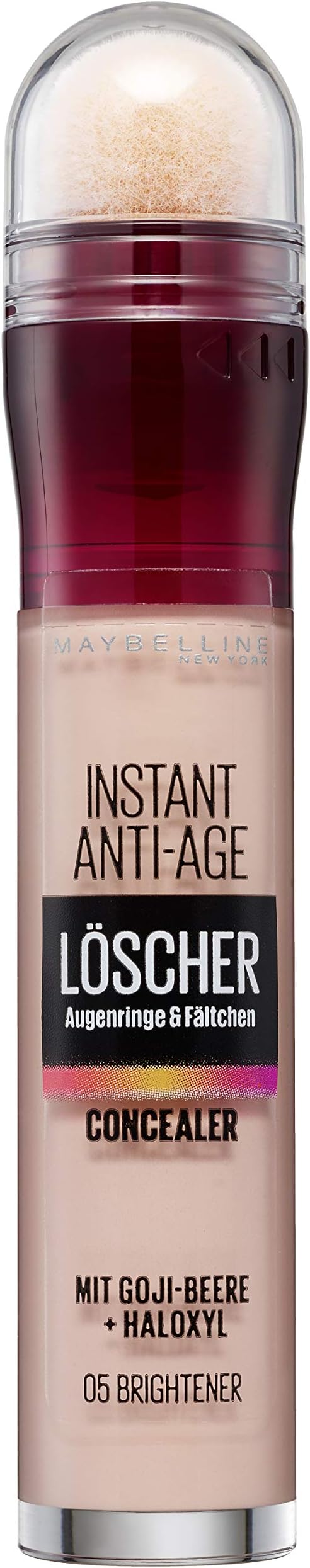 Maybelline New York Instant Anti-Ageing Effect Concealer, Eraser with Micro Eraser Applicator No. 05 Brightener, 6.8ml
