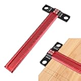 TRUTOPWAY T Square Ruler 12 Inch,TRUTOPWAY Aluminum Alloy Square Layout Scriber and Precision Marking Tool - Woodworking Ruler for Crafting, Drafting, and Carpentry