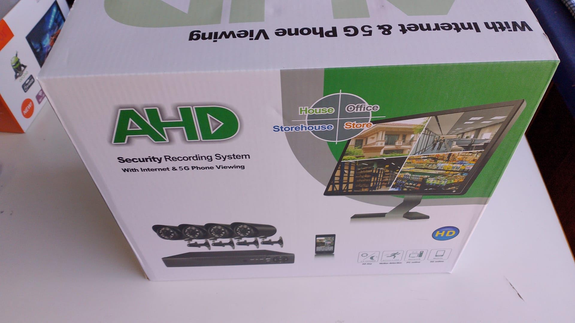 Kit di Videosorveglianza DVR 4 Telecamere FULL CCTV AHD Alimentatore Cavi hard disk 500gb regalo