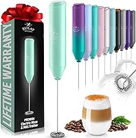 Vista 59 de Zulay Kitchen - Batidor eléctrico de mano para café, lattes, capuchinos, matcha y chocolate caliente, mezclador portátil para bebidas, accesorio