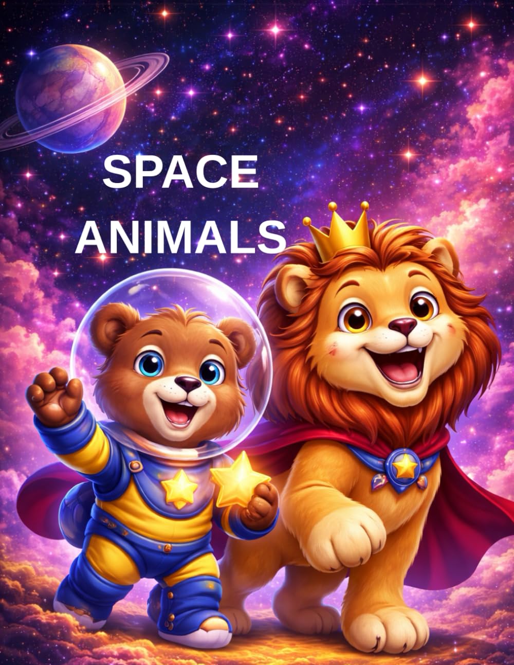 Space Animals Coloring Book: Adorable Space Animal Adventures for Boys and Girls Ages 4–8 | 40 Easy and Fun Coloring Pages